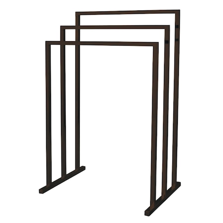 Kingston Brass SCC8285 Pedestal 3-Tier Steel Construction Towel Rack, Oil Rubbed Brnz SCC8285